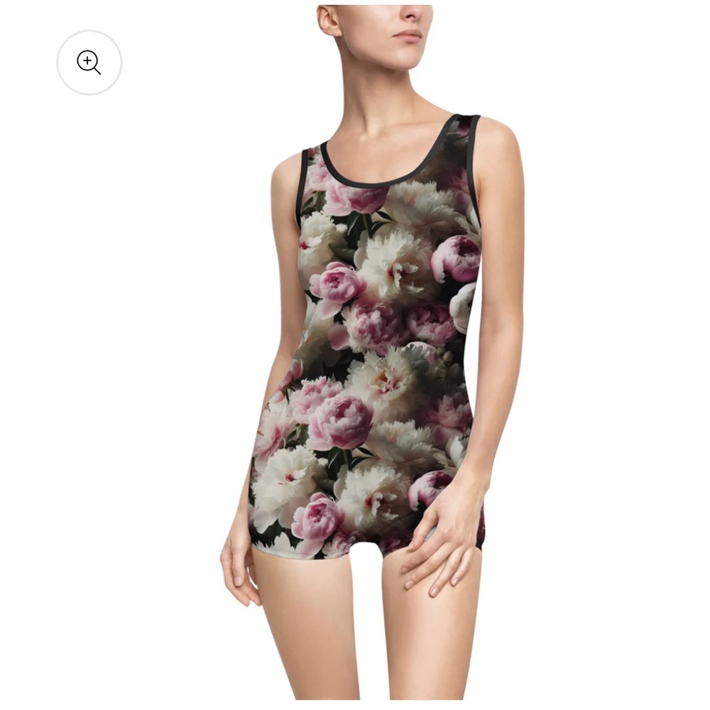 Floral Vintage Style Women's Swimsuit